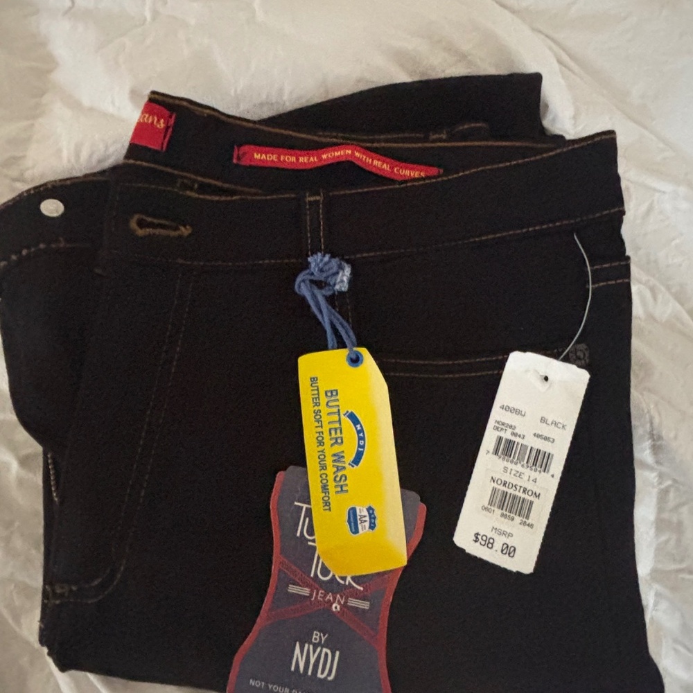 NWT NYDJ Flare Jeans Black Size 14